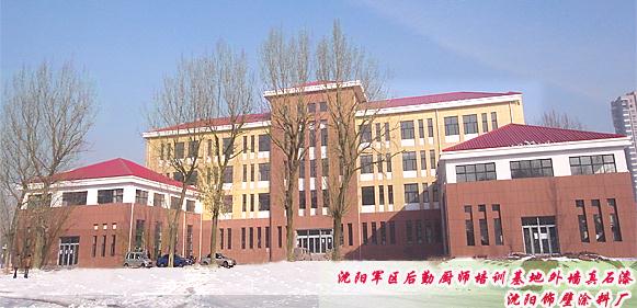 沈陽軍區后勤廚師培訓基地外墻真石漆工程